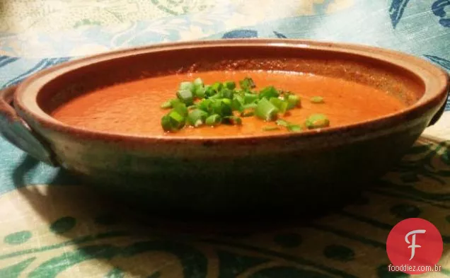 Sopa Refrigerada De Tomate E Pimenta Vermelha