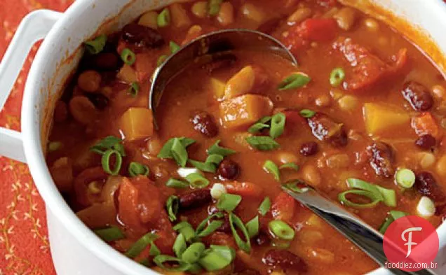Chili Vegetariano De Três Feijões