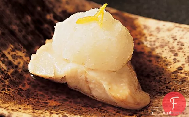 Japonês cozido no vapor Bacalhau com Daikon