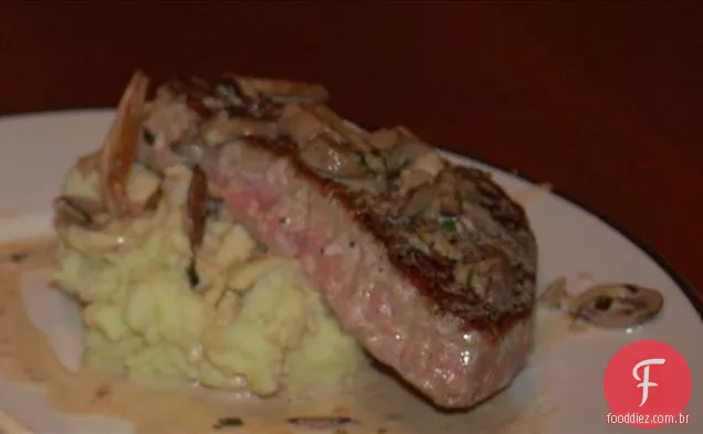 Atum (ou peixe ou frango) com molho de Creme Shiitake de gengibre