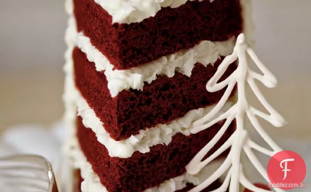 Bolo De Veludo Vermelho Com Cobertura De Queijo Creme De Coco
