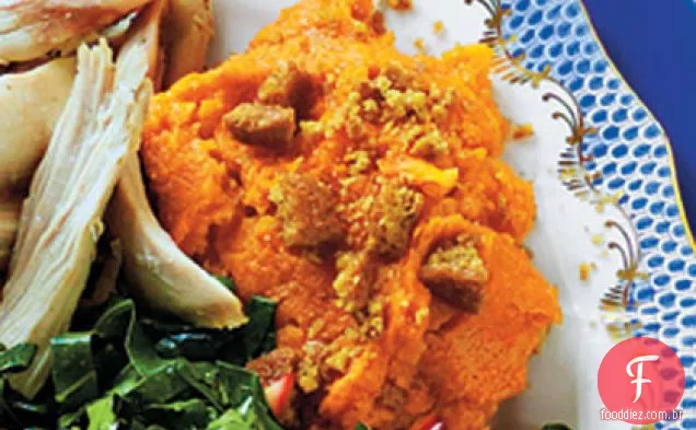Purê de batata doce com especiarias de outono
