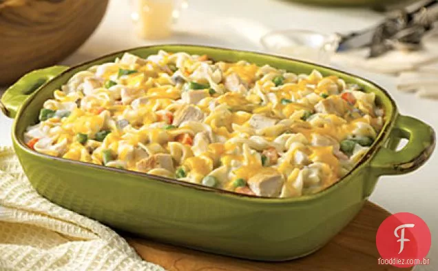 Caçarola De Frango E Macarrão Saudável