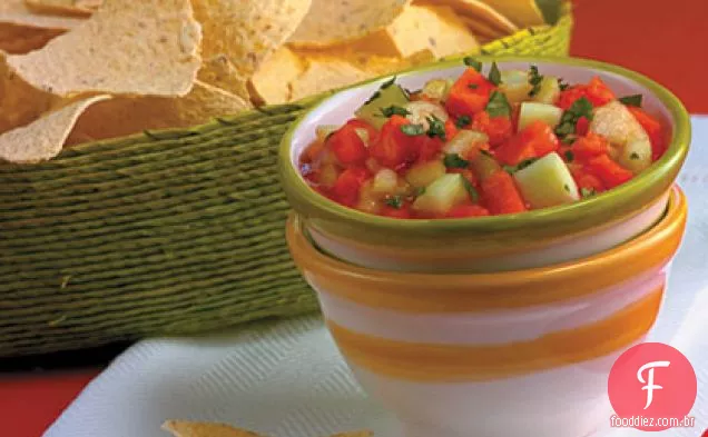 Papaia havaiana e Salsa de pepino