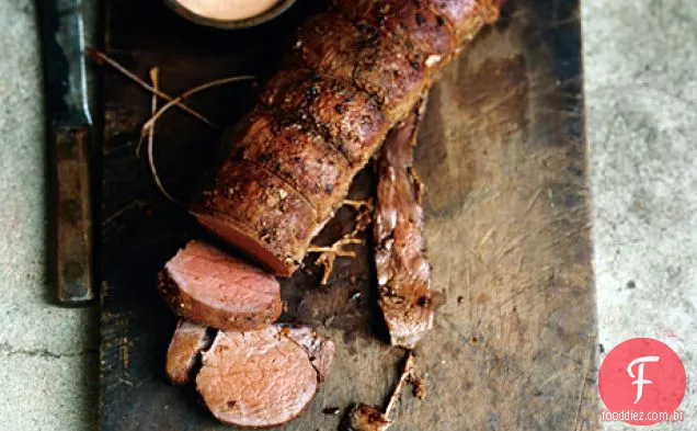 Lombo de carne com maionese de páprica defumada