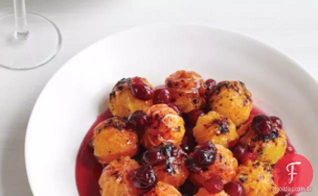 Tangerina cristalizada com Cranberries