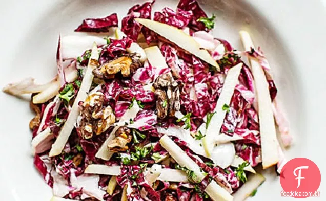 Salada Radicchio Waldorf com molho de cidra
