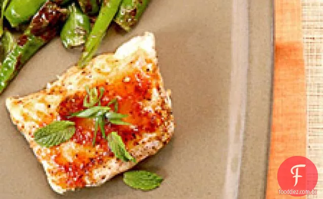 Bacalhau vitrificado com gengibre