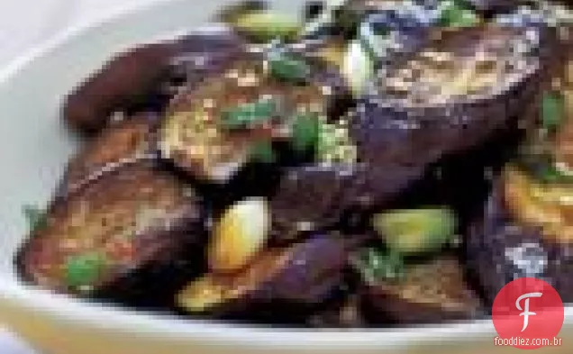 Berinjela de gergelim frita