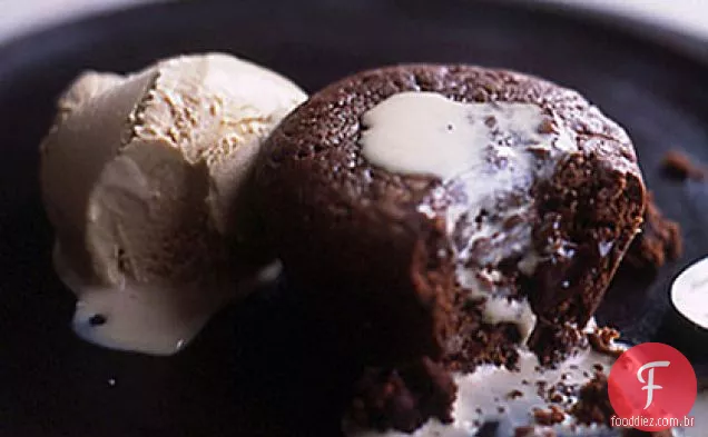 Bolos Brownie Quentes De Chocolate Duplo
