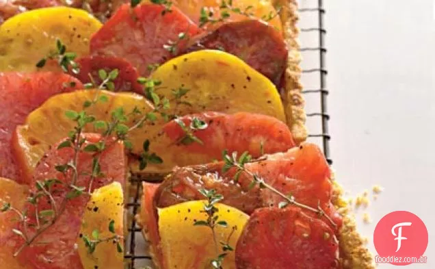 Torta de tomate e queijo de cabra da herança