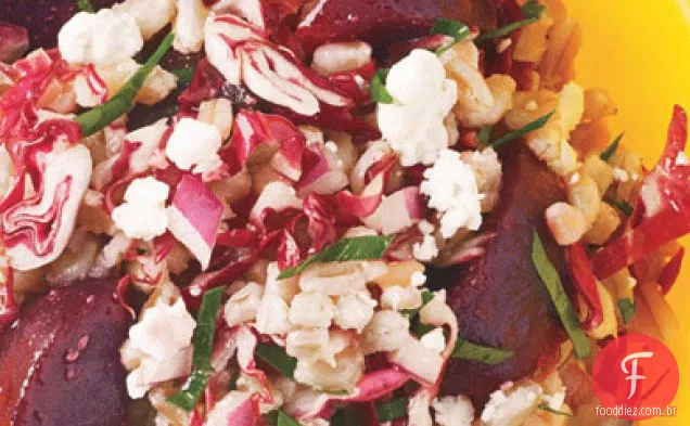 Farro, Radicchio e salada de beterraba assada