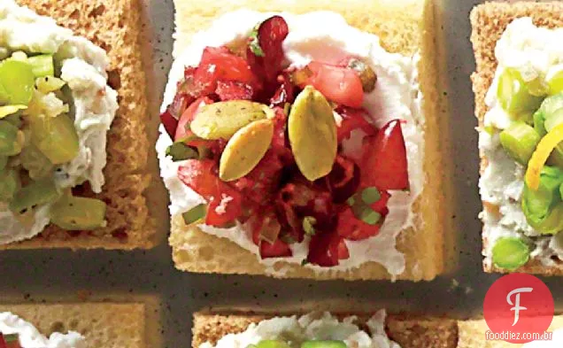 Cranberry - Queijo De Cabra Canapés
