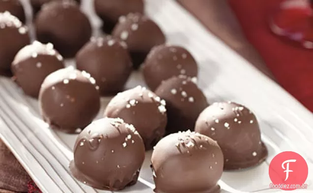 Trufas de Chocolate escuro Com Flor De Sel