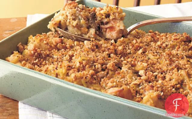 Caçarola cremosa de frango e arroz