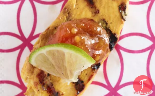 Frango Tandoori morde com Chutney de Manga