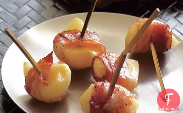 Alho embrulhado em Pancetta