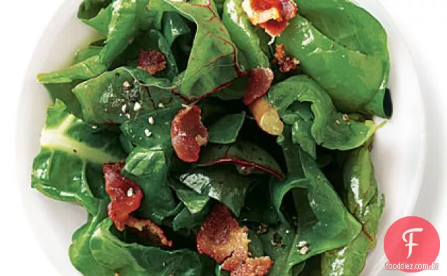Bacon Quente Vinagrete Acelga Suíça