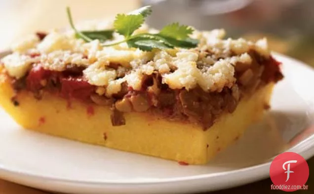 Polenta com ragu de Cogumelo esfumaçado