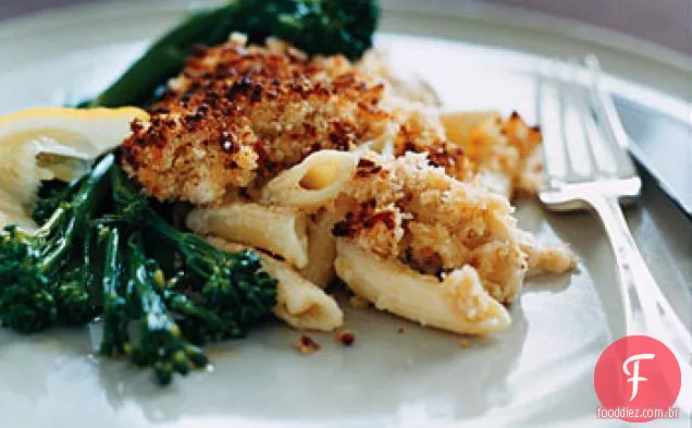 Massa e gratinado de frango