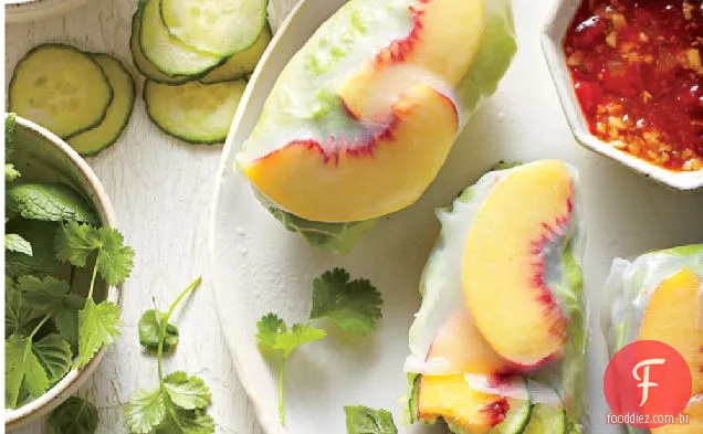 Churrasco-Peach Summer Rolls