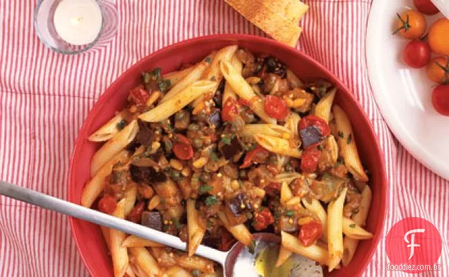 Salada De Macarrão De Berinjela