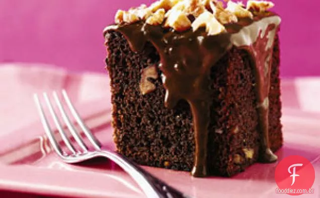 Bolo de chocolate e Banana com nozes