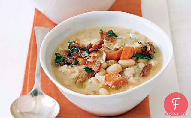 Sopa de feijão e Bacon