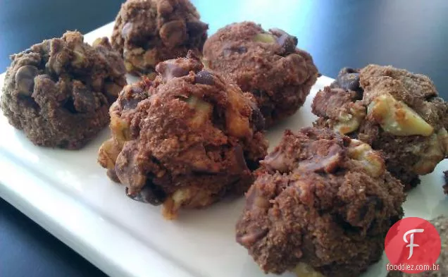 Biscoitos De Chocolate quase saudáveis e surpreendentemente bons