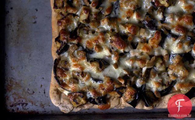 Berinjela Grelhada E Pizza De Azeitona