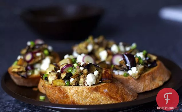 Torradas De Salada De Berinjela