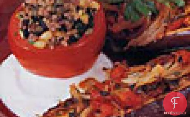Berinjela refogada com cebola e tomate