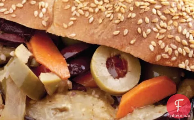 Muffuletta de berinjela de Emeril