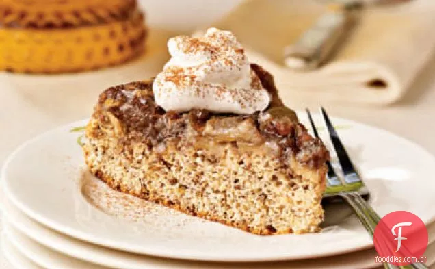 Bolo De Maçã De Cabeça Para Baixo