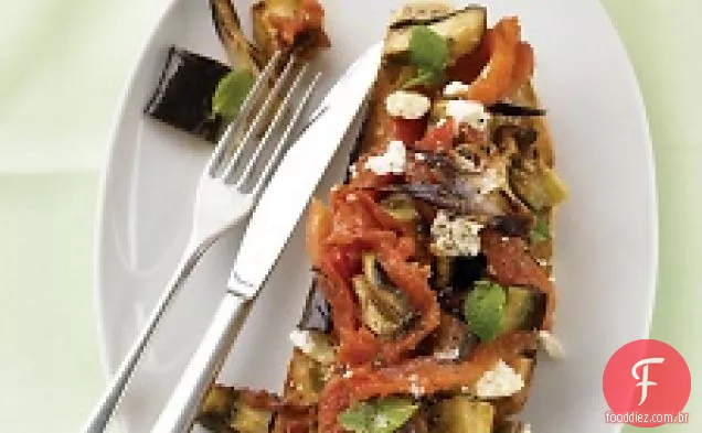 Berinjela E Hortelã Bruschetta