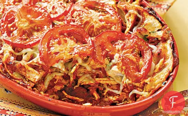 Caçarola De Taco De Frango Com Queijo