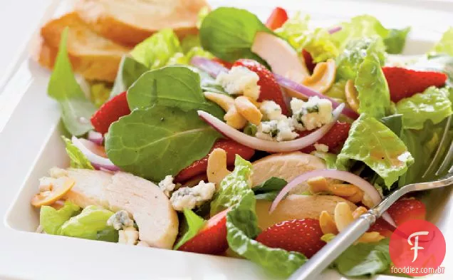 Salada de frango e morango
