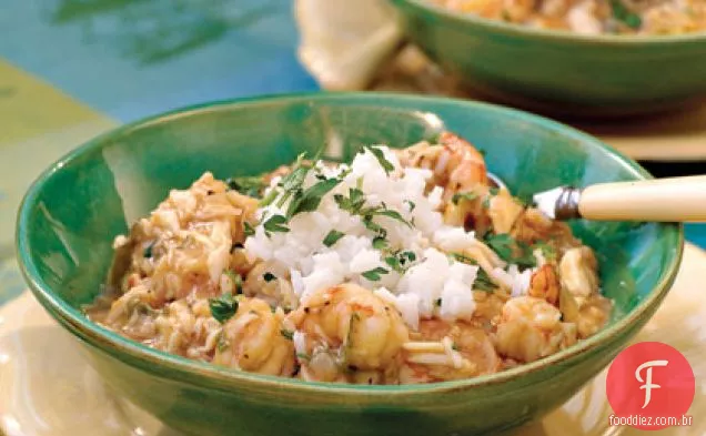 Caranguejo-e-camarão Étouffée
