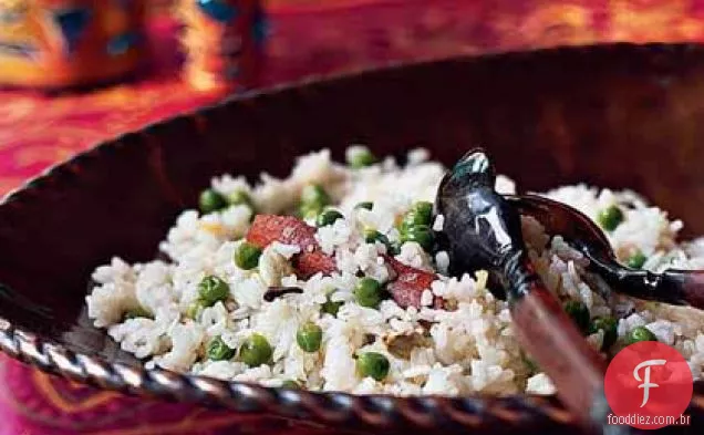 Spiced Basmati Pilaf com ervilhas de Jardim
