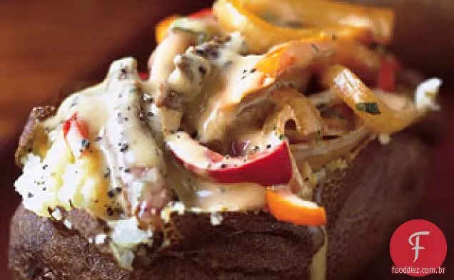 Batatas assadas com Rib-Eye Steak Hash