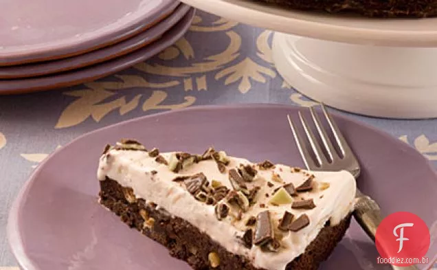 Mint Brownie Ice-Cream Pie