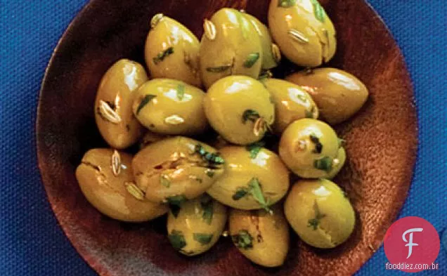 Azeitonas Verdes Rachadas Com Erva-Doce