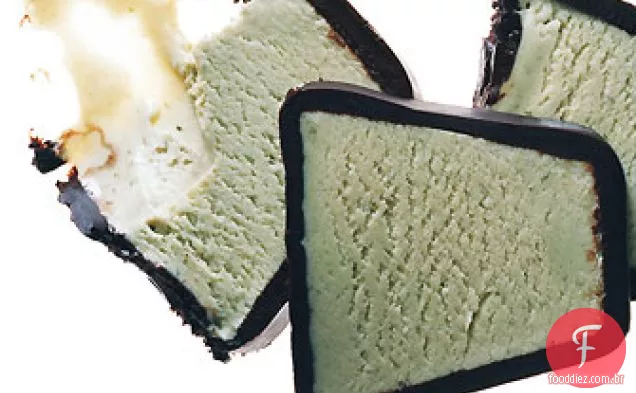 Sorvete De Menta Com Cobertura De Chocolate Terrine