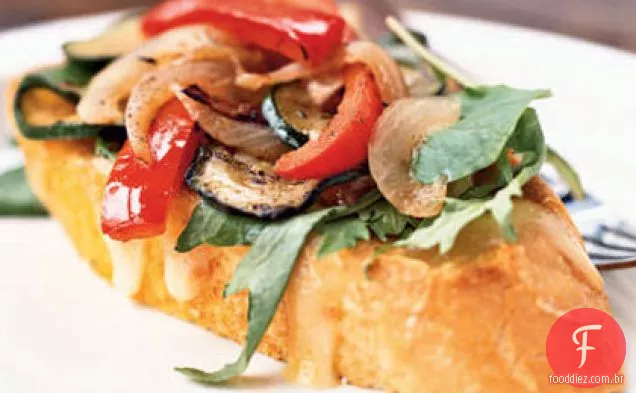 Sanduíches De Vegetais De Cara Aberta