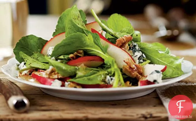 Rúcula-Pêra-Salada De Queijo Azul