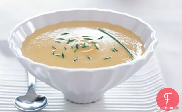 Creme de sopa de couve-flor com açafrão