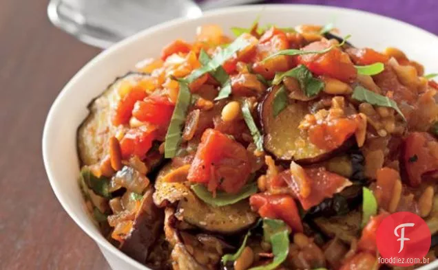 Berinjela Assada Com Chutney De Tomate
