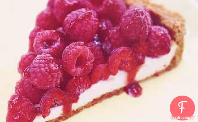 Torta De Creme Azedo De Framboesa