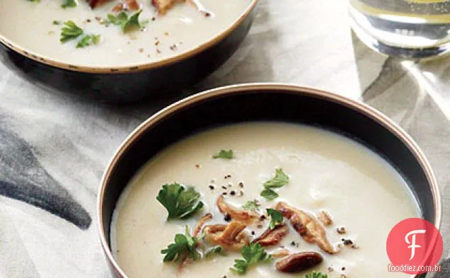 Sopa de couve-flor com Shiitakes