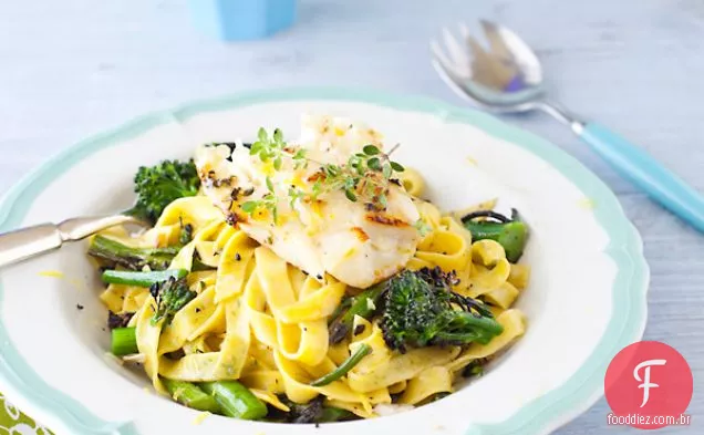 Linguine Com Bacalhau E Brócolis Bebê